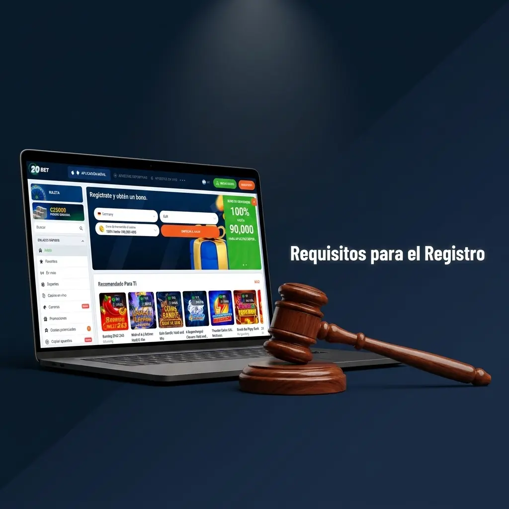 Requisitos para registrarse en 20bet: edad mínima, documentación válida y una cuenta por usuario.